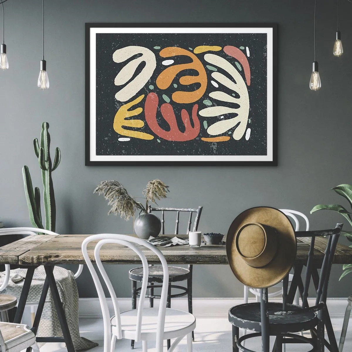 Poszter fehér keretben - Kompozíció - mindjárt elkaplak - 70x50 cm