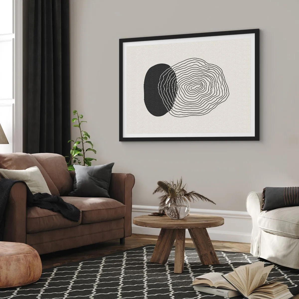 Poszter fehér keretben - Létezés és rángatózás - 100x70 cm