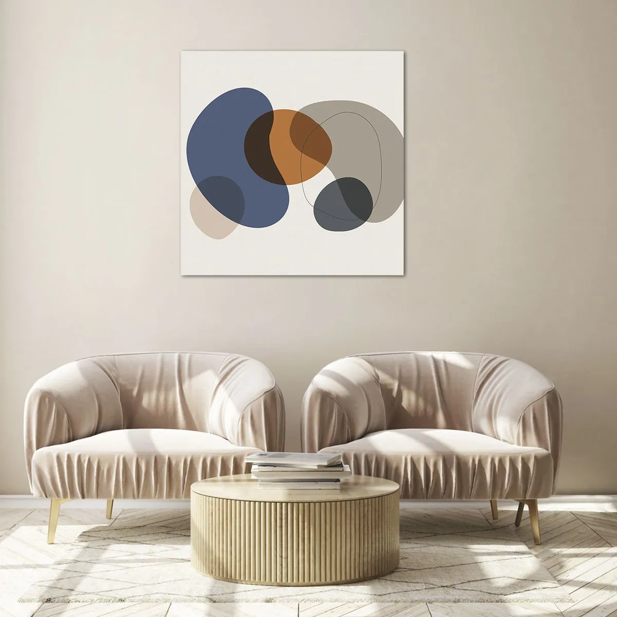 Üveg kép - Színek cseppjei - 60x60 cm