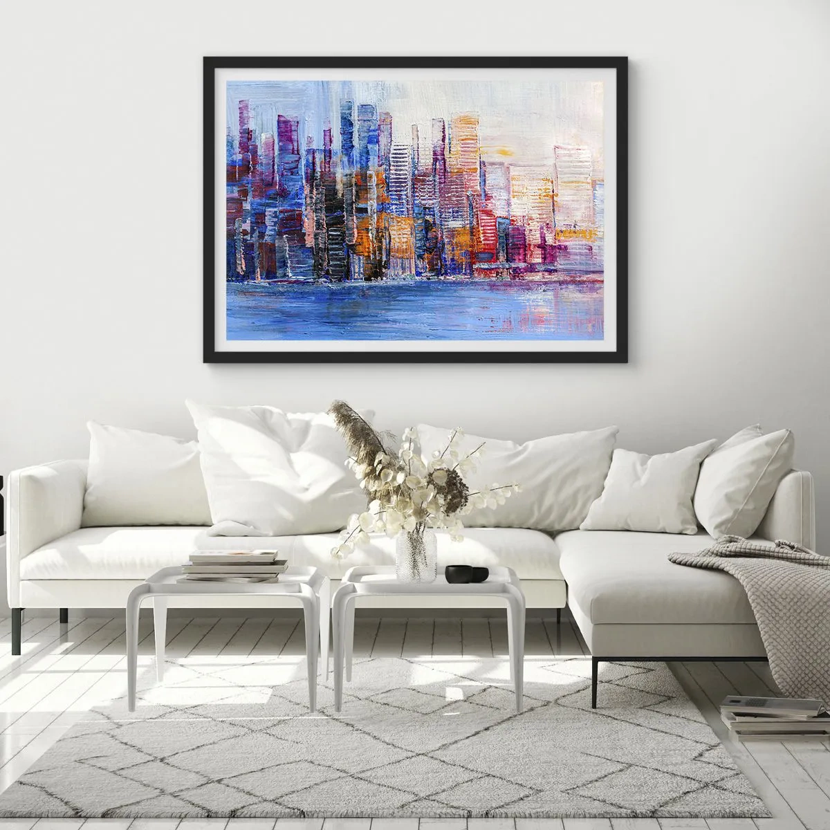 Poszter fehér keretben - Egy vidám metropolisz - 70x50 cm