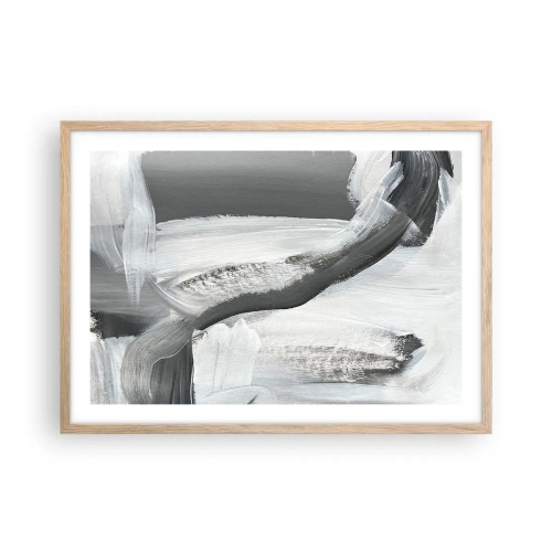 Poszter világos tölgy keretben - Határozott mozgással - 70x50 cm