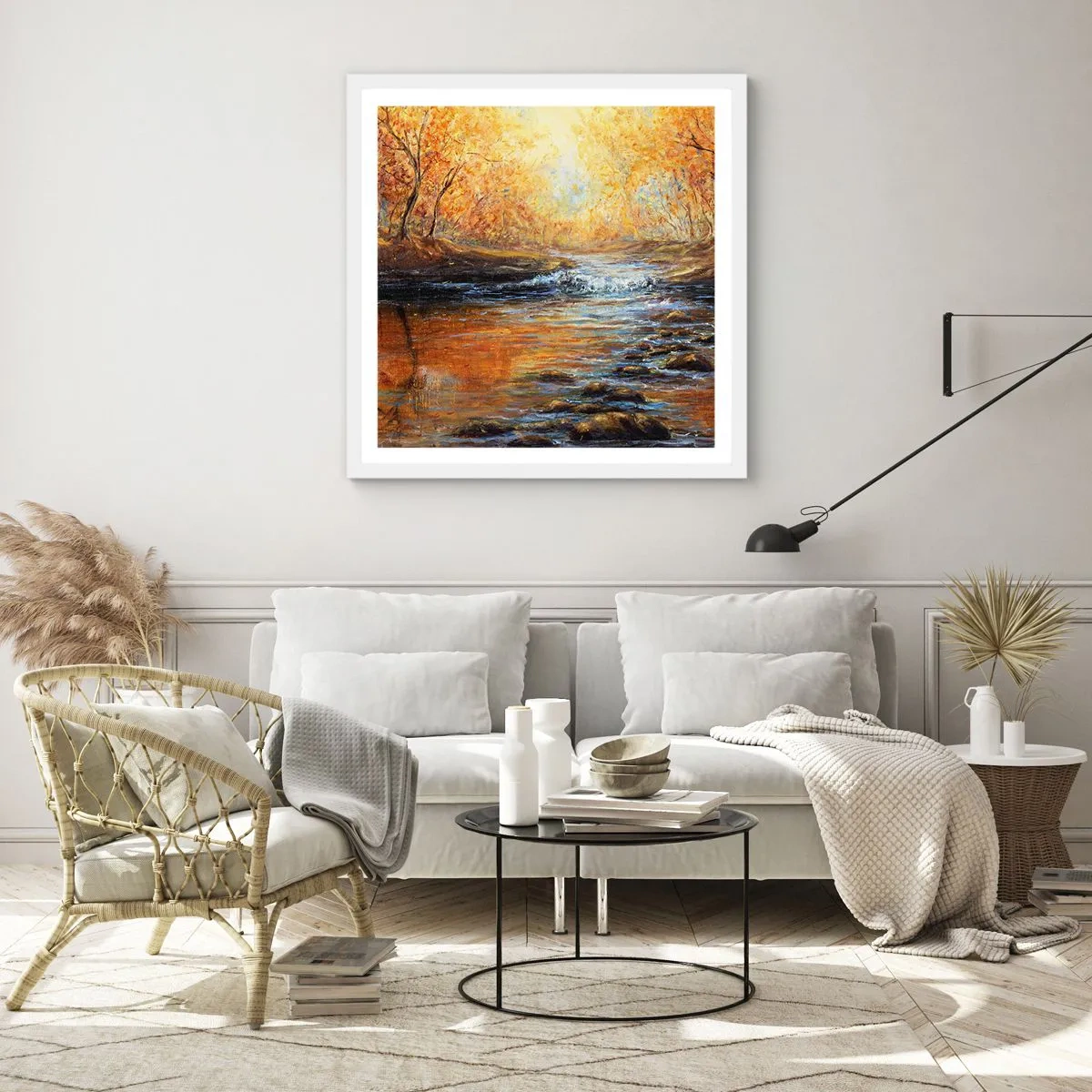 Poszter fekete keretben - Az Arany Patak - 60x60 cm