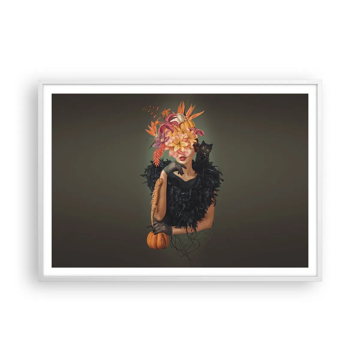 Poszter fekete keretben - Egy boszorkány mágiája - 100x70 cm