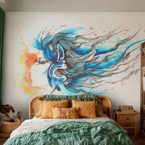 Fotótapéta Standard Eco - Hadd szóljon a zene - Absztrakció, Nő, Zene - 150x105 cm