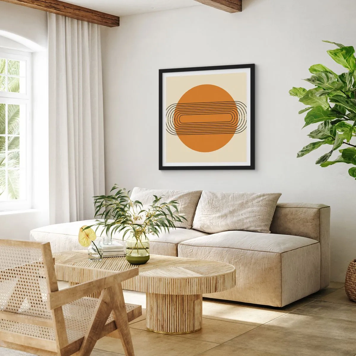 Poszter fehér keretben - Tökéletes terv - 50x50 cm