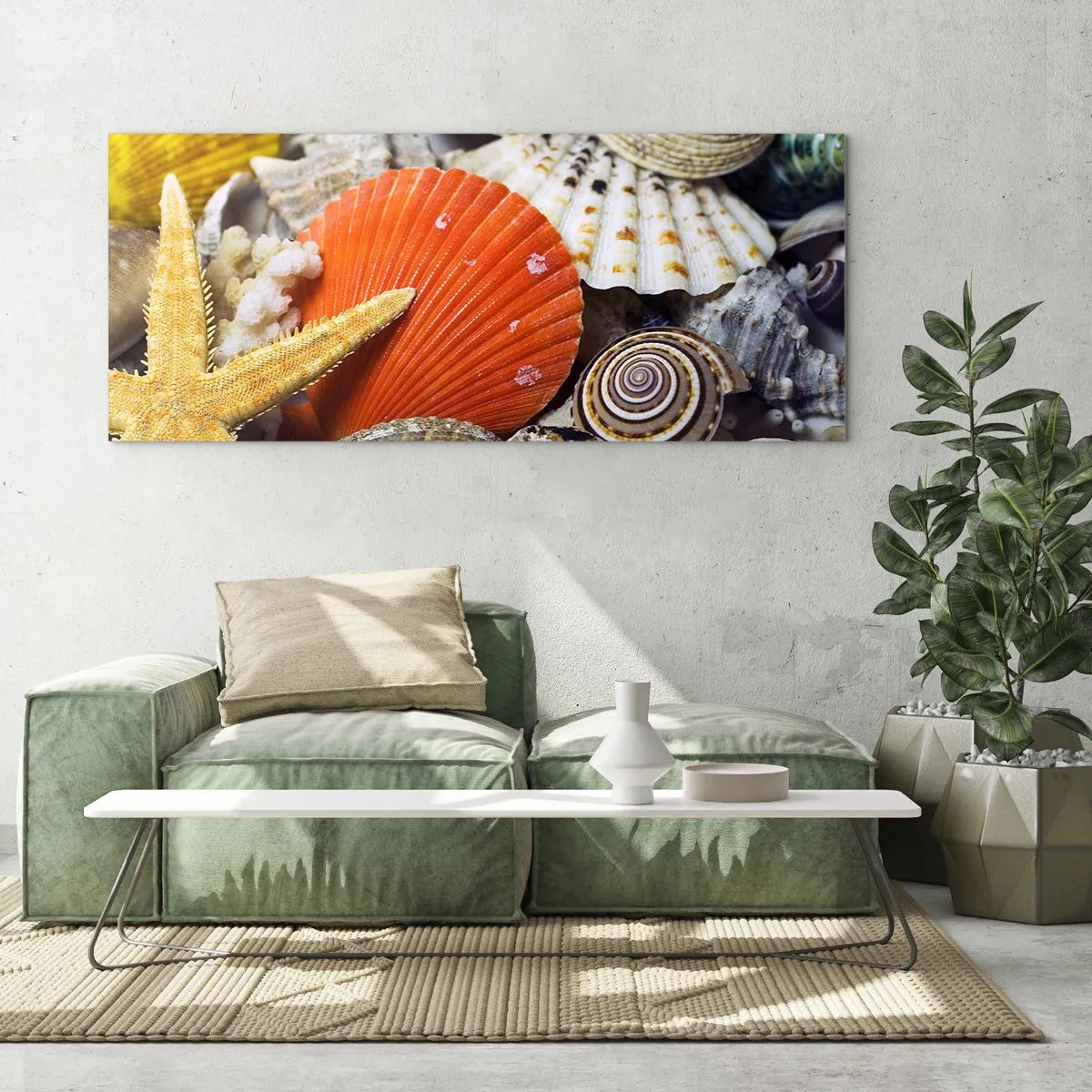 Üveg kép - Óceán kincsei - 100x40 cm