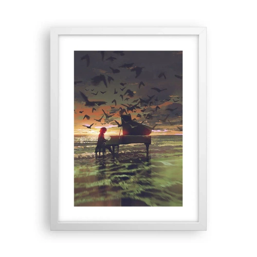 Poszter fekete keretben - Koncert zongorára és a hullámokra - 30x40 cm