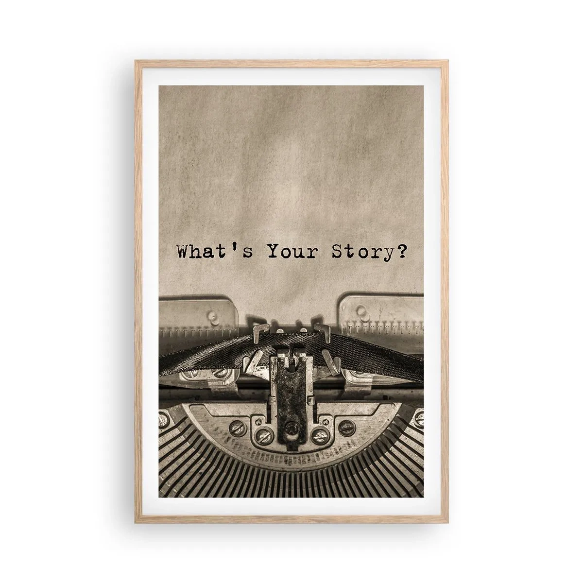 Poszter világos tölgy keretben - Meséld el - 61x91 cm