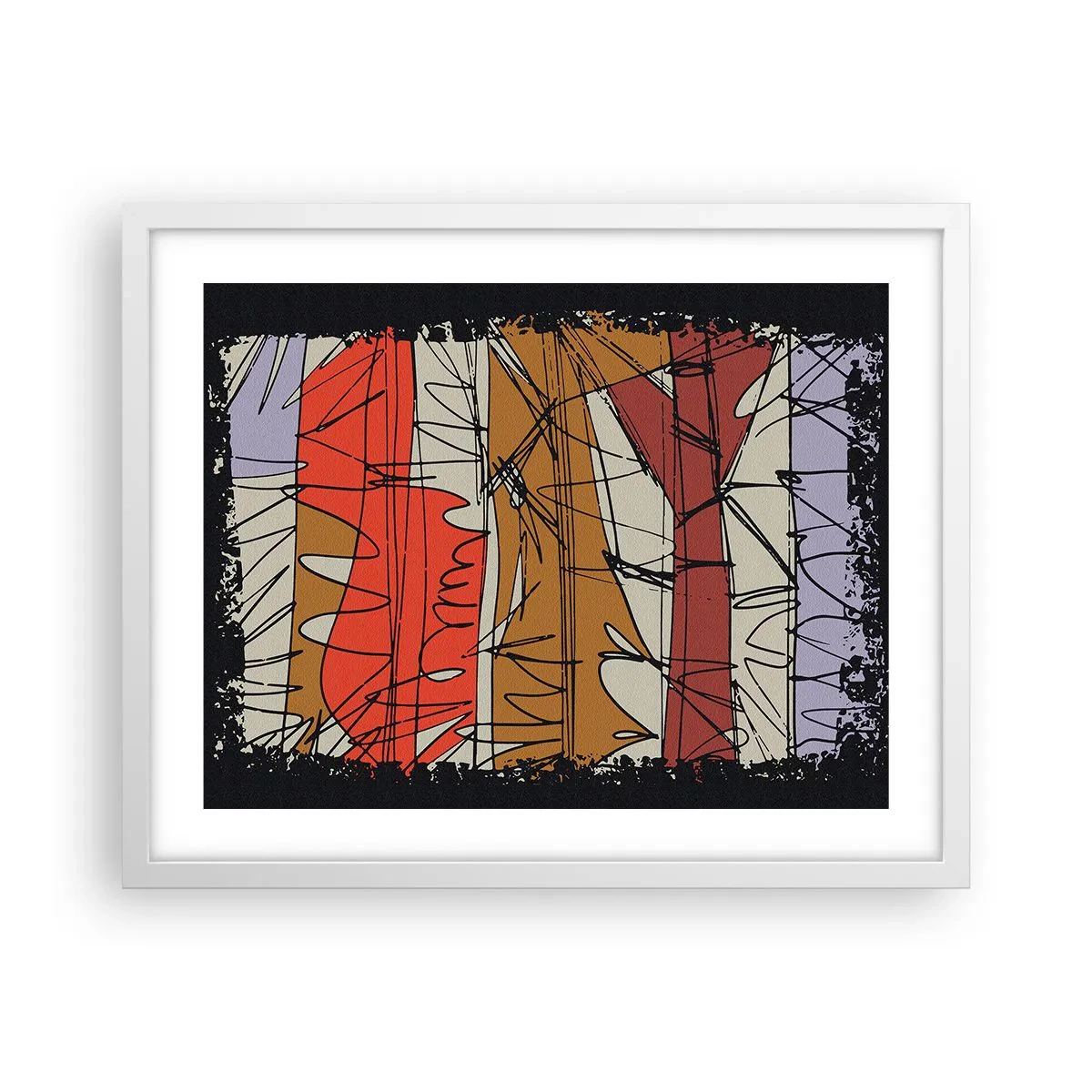 Poszter fekete keretben - Spontán kompozíció - 50x40 cm