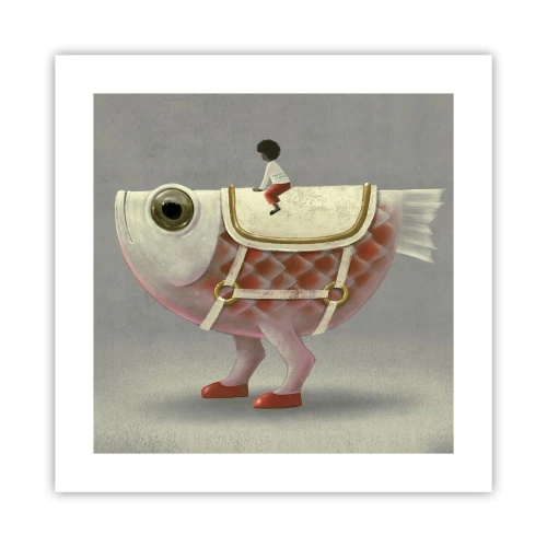 Poszter - A halas lovas - 40x40 cm