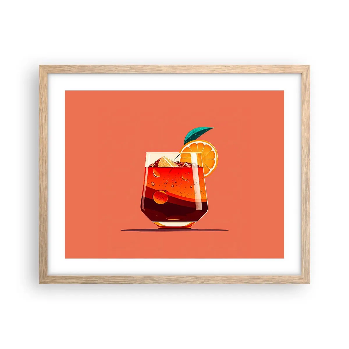 Poszter világos tölgy keretben - Nyári felfrissülés - 50x40 cm