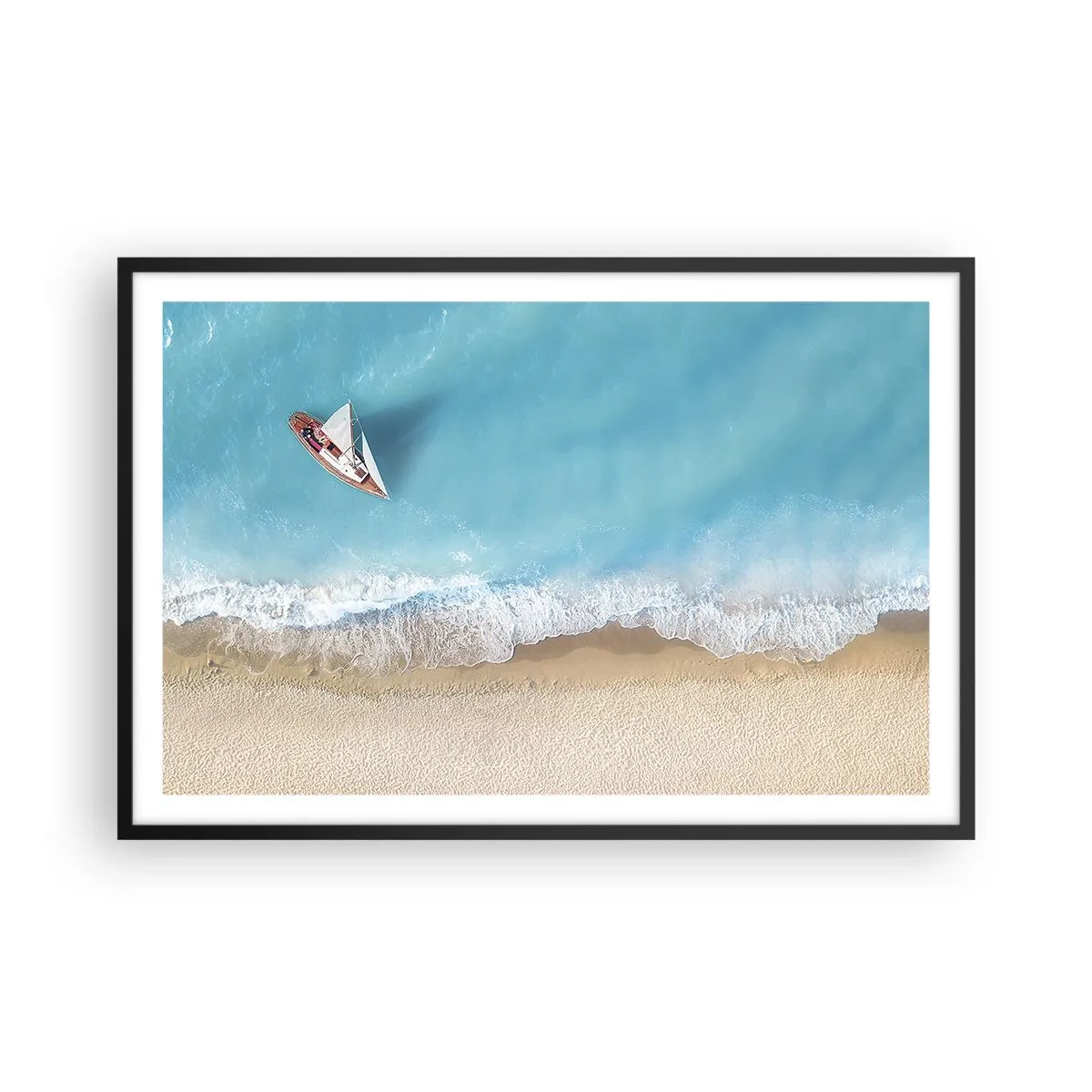 Poszter fehér keretben - A kék és az arany határán - 91x61 cm