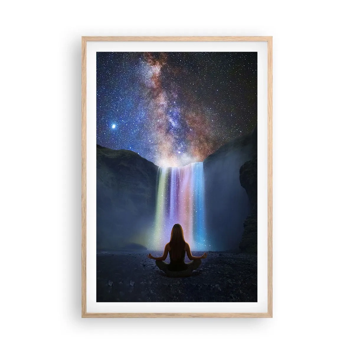 Poszter világos tölgy keretben - Abszolút harmónia - 61x91 cm