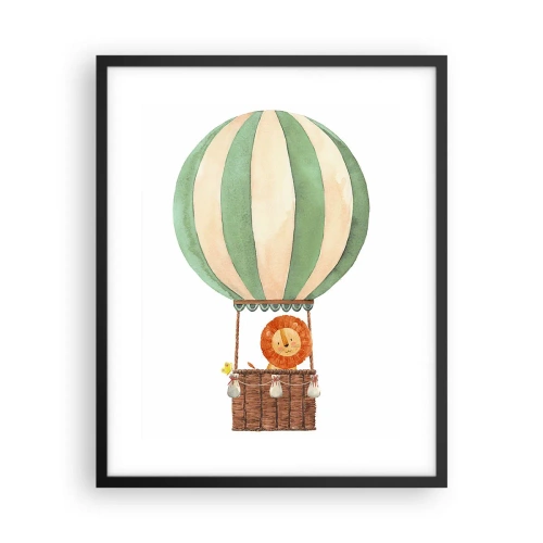 Poszter fehér keretben - Leon utazásai - 40x50 cm