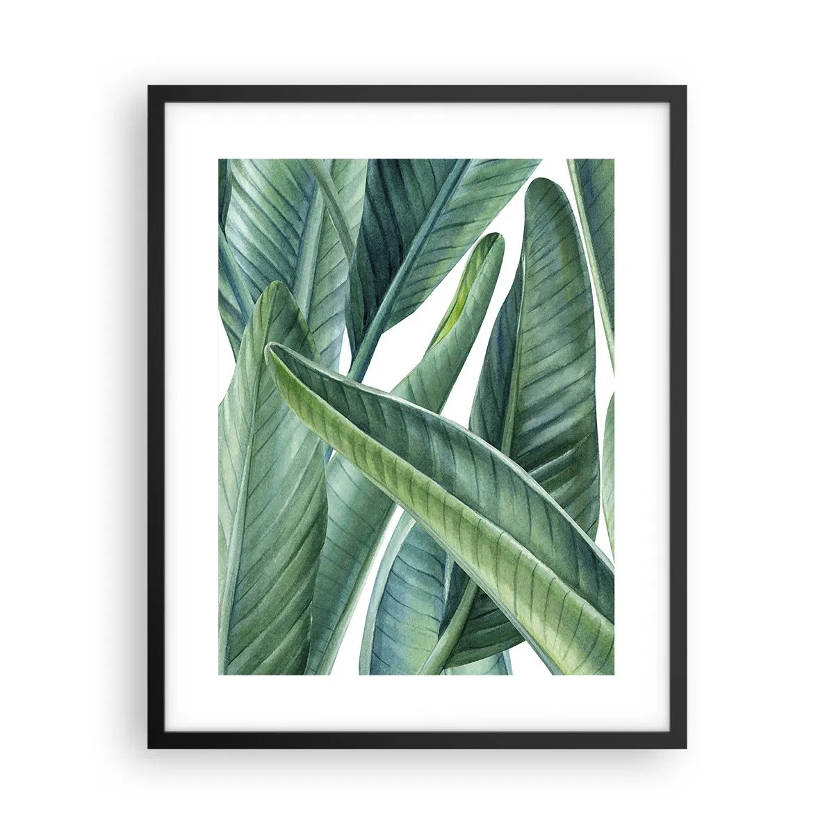 Poszter fehér keretben - Zöld önmagában - 40x50 cm