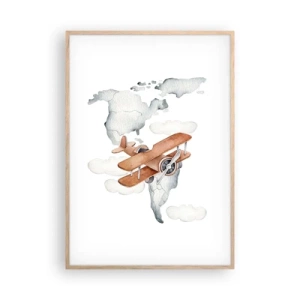 Poszter világos tölgy keretben - Úttörő szellemben - 70x100 cm