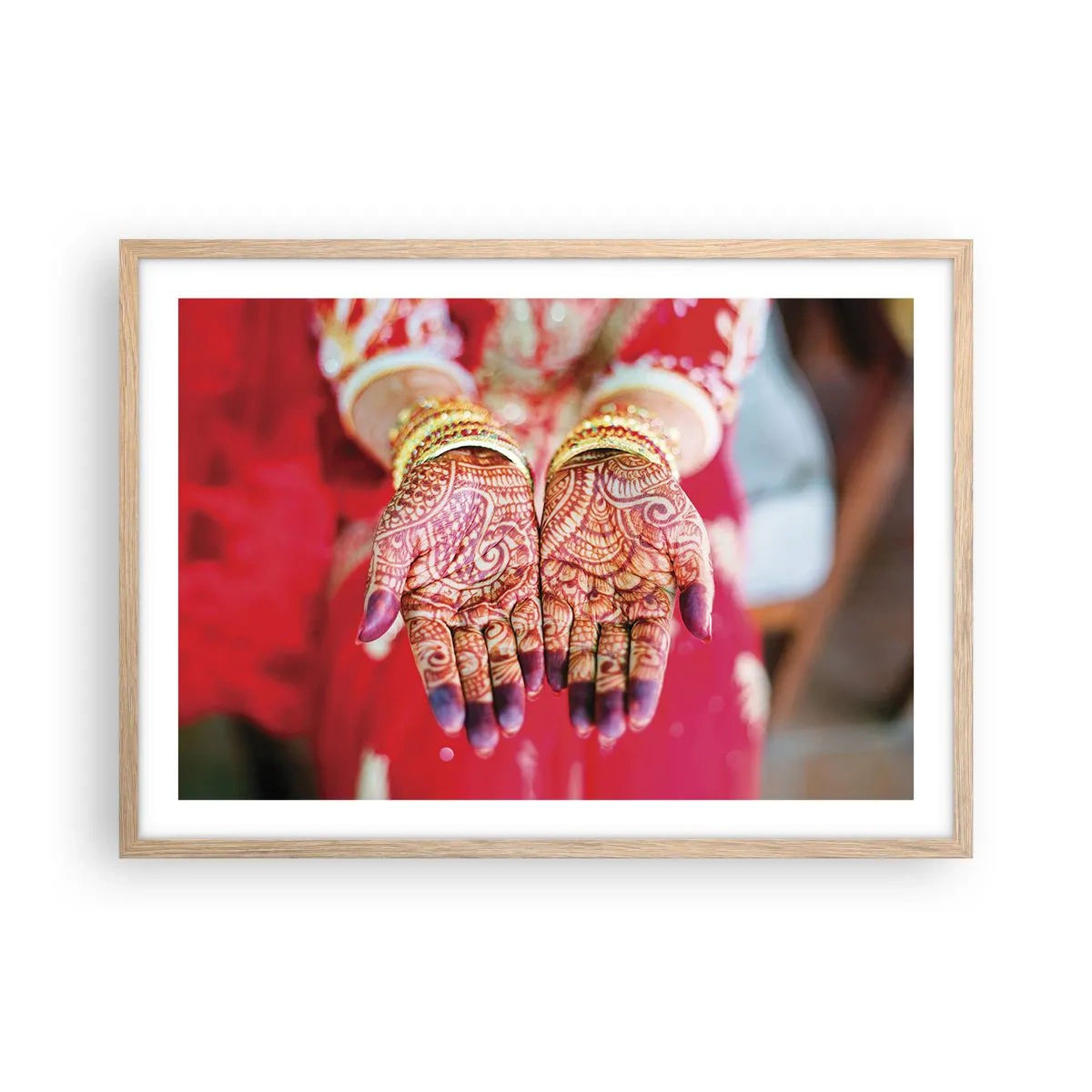 Poszter világos tölgy keretben - Szerencsére elkészült - 70x50 cm