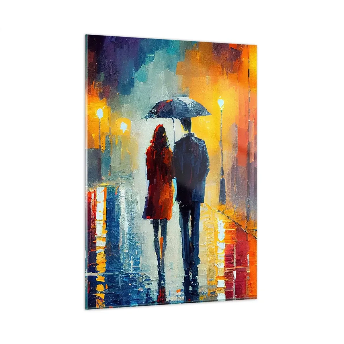 Üveg kép - Együtt - egy színes éjszaka - 50x70 cm