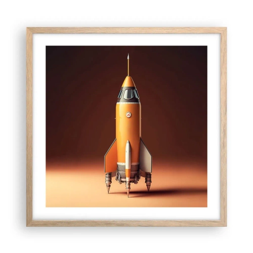 Poszter világos tölgy keretben - Egy álommal kezdődik - 50x50 cm