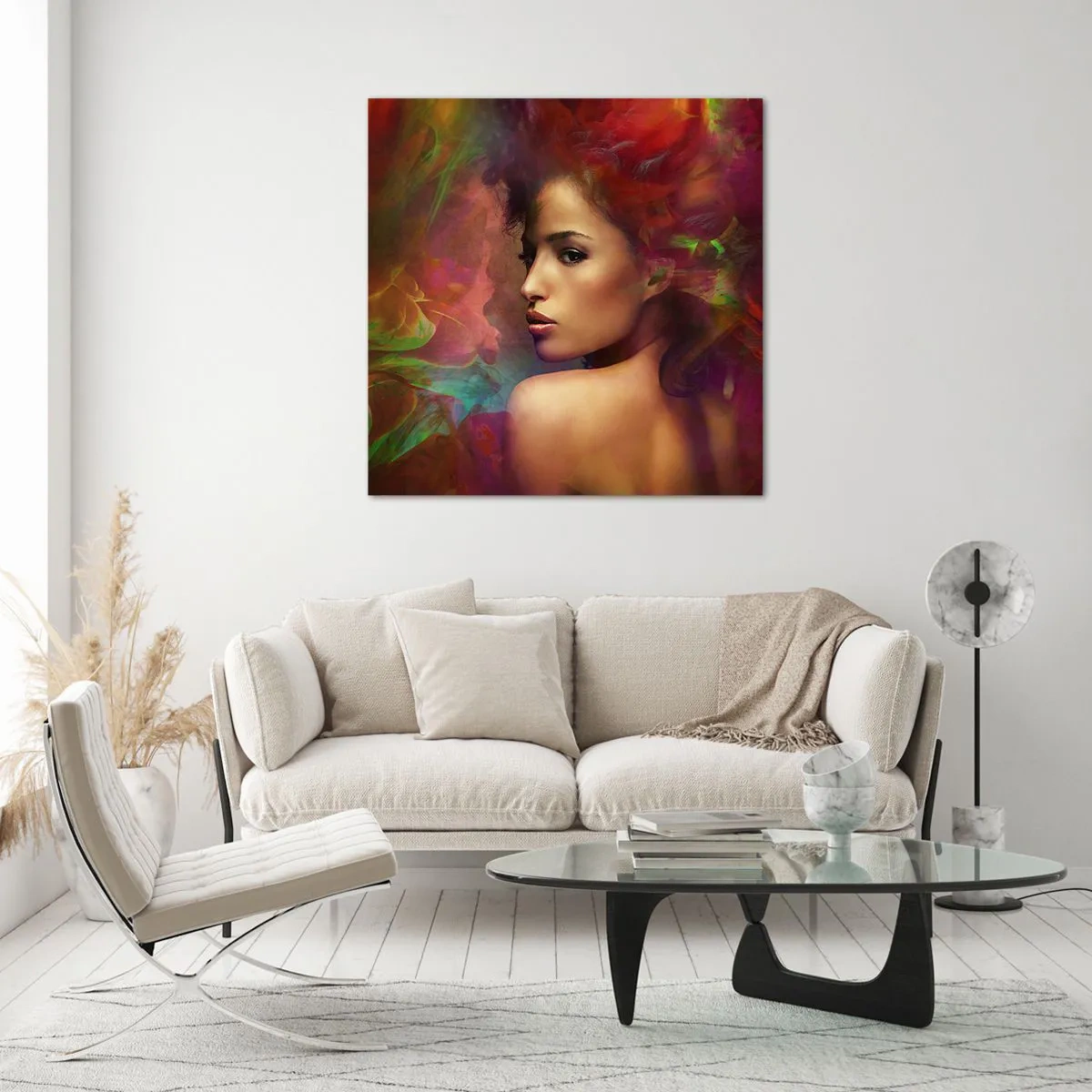 Üveg kép - Szebb, mint a szivárvány, olyan gyengéd, mint a köd - 70x70 cm