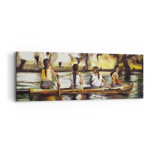 Vászonkép - Egy polinéz paradicsomban - 90x30 cm