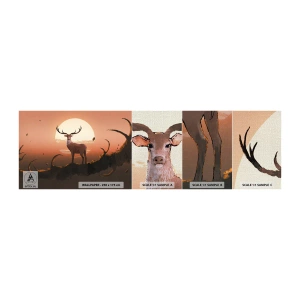 Fotótapéta Minta Premium Canvas - Ez az éjszaka nem hasonlít a többihez - Absztrakció, Szarvas, Darab - 100x30 cm