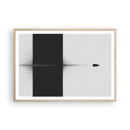 Poszter világos tölgy keretben - Egyenesen a cél felé - 100x70 cm