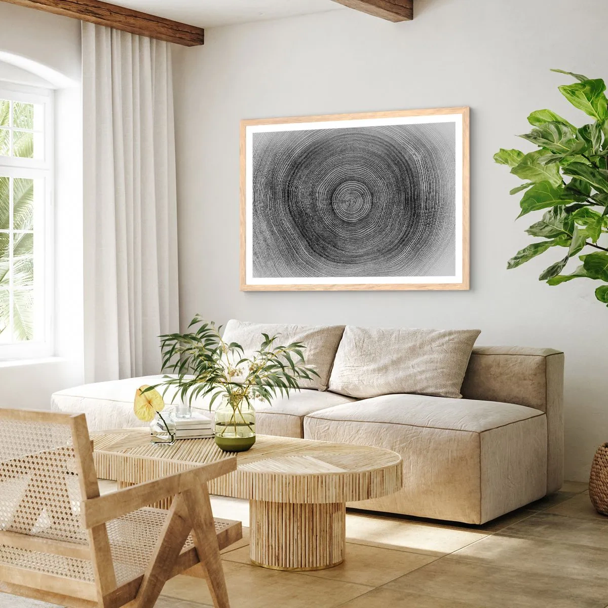 Poszter világos tölgy keretben - Az idők jele - 91x61 cm