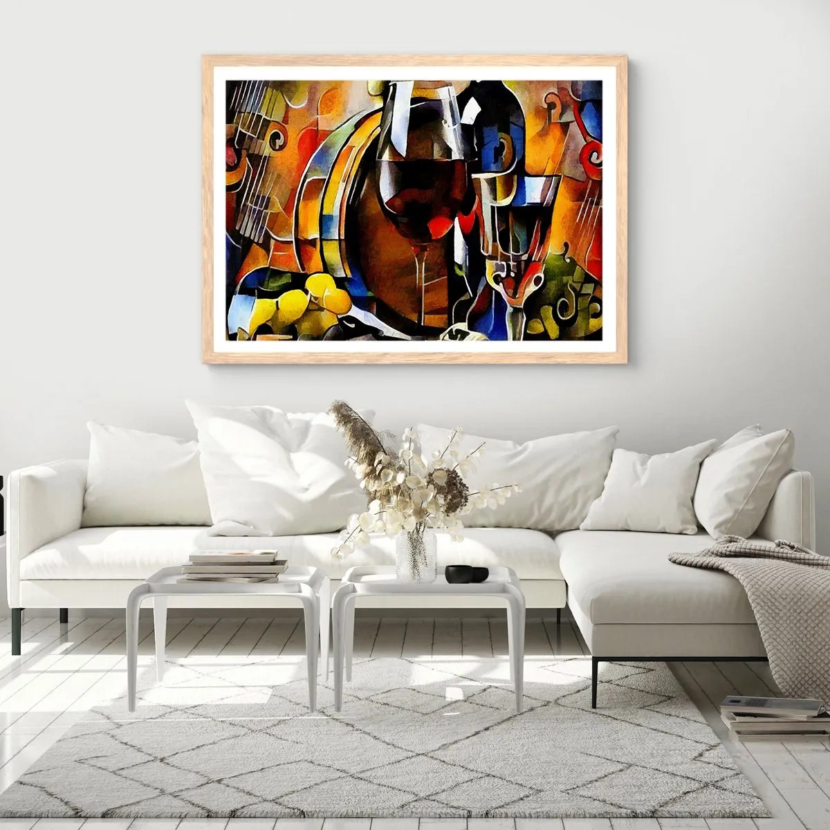 Poszter világos tölgy keretben - A világ is színeket ölt - 91x61 cm