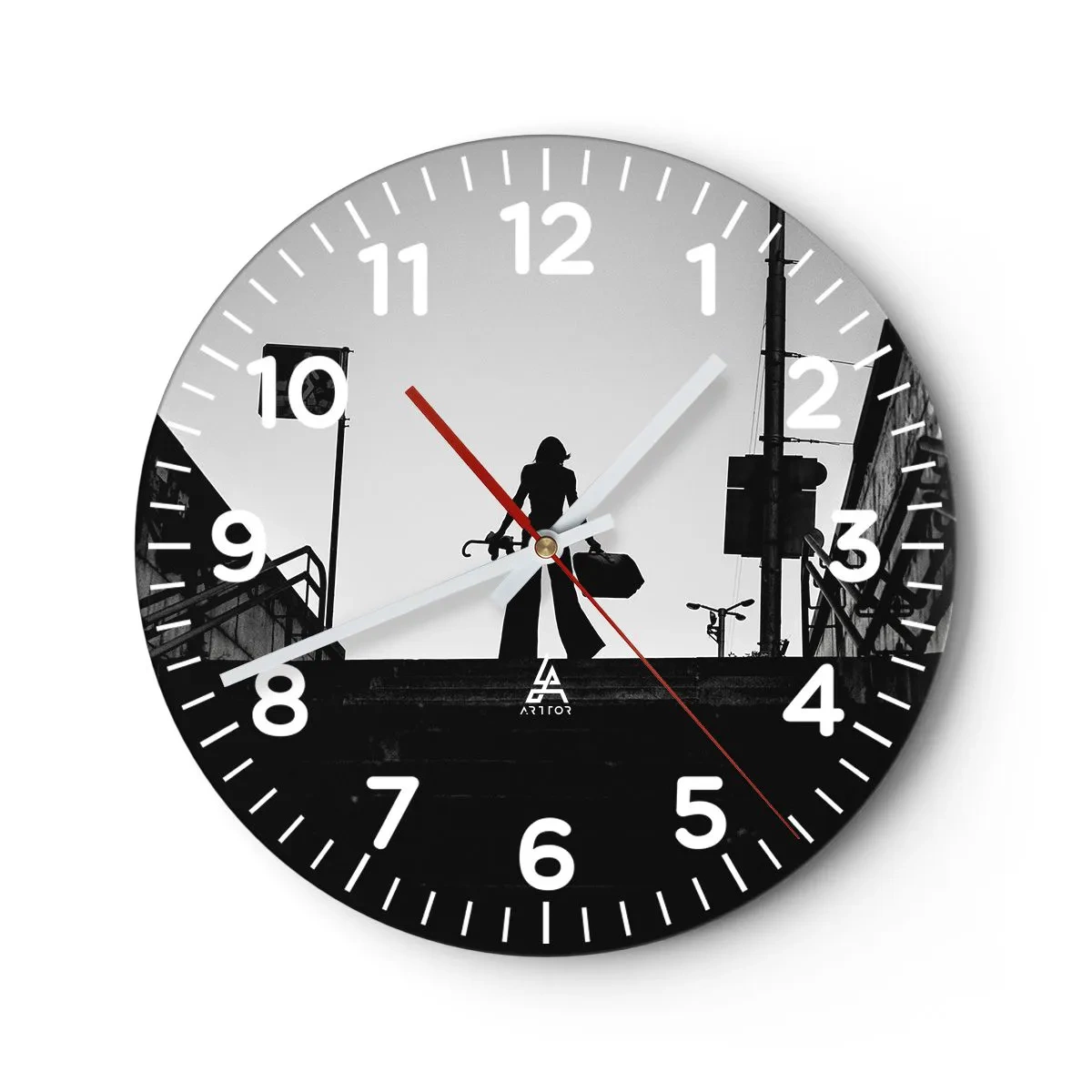 Falióra, Óra - Városi vándorlás - 30x30 cm