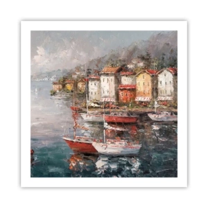 Poszter - Romantikus kikötő - 60x60 cm