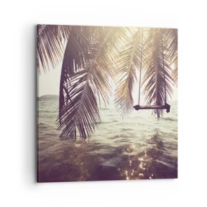 Vászonkép - Tetszés szerint hintázhat a felhők között - 70x70 cm