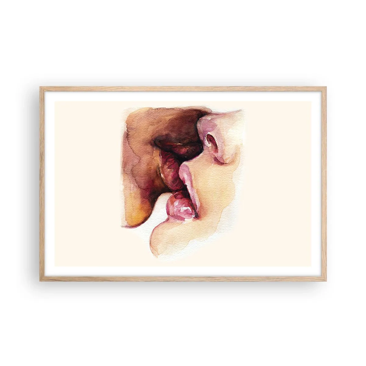 Poszter világos tölgy keretben - Mint éjszaka és nap, föld és ég - 91x61 cm