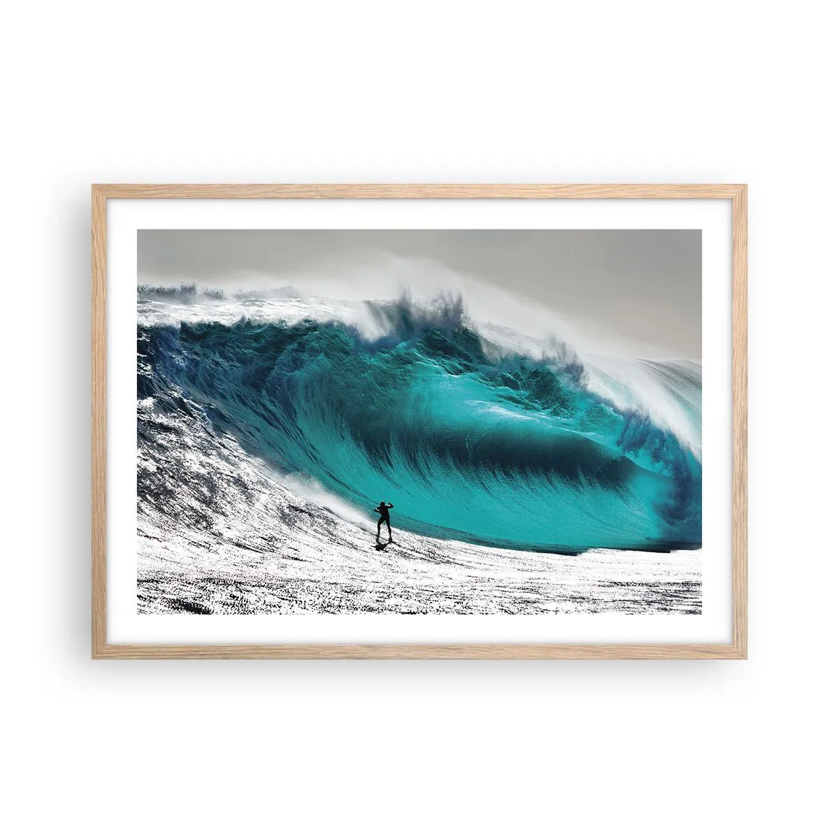 Poszter világos tölgy keretben - Kihívás elfogadva - 70x50 cm