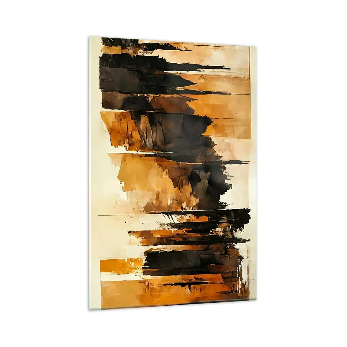 Üveg kép - A fekete és az arany harmóniája - 80x120 cm