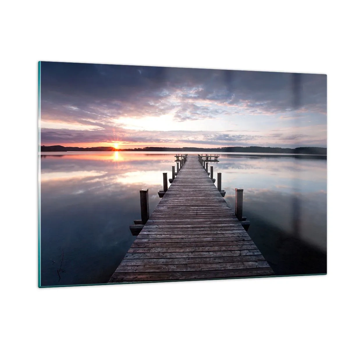 Üveg kép - Csendes határ a nappal és az éjszaka között - 120x80 cm