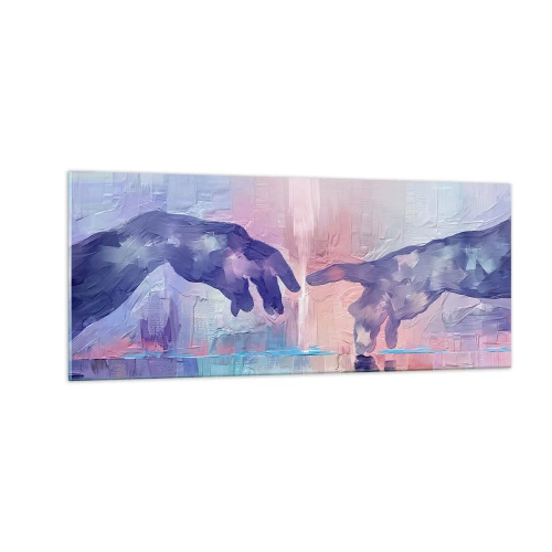 Üveg kép - Az élet isteni szikrája - 100x40 cm