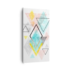 Vászonkép - Geometriai játék - 65x120 cm