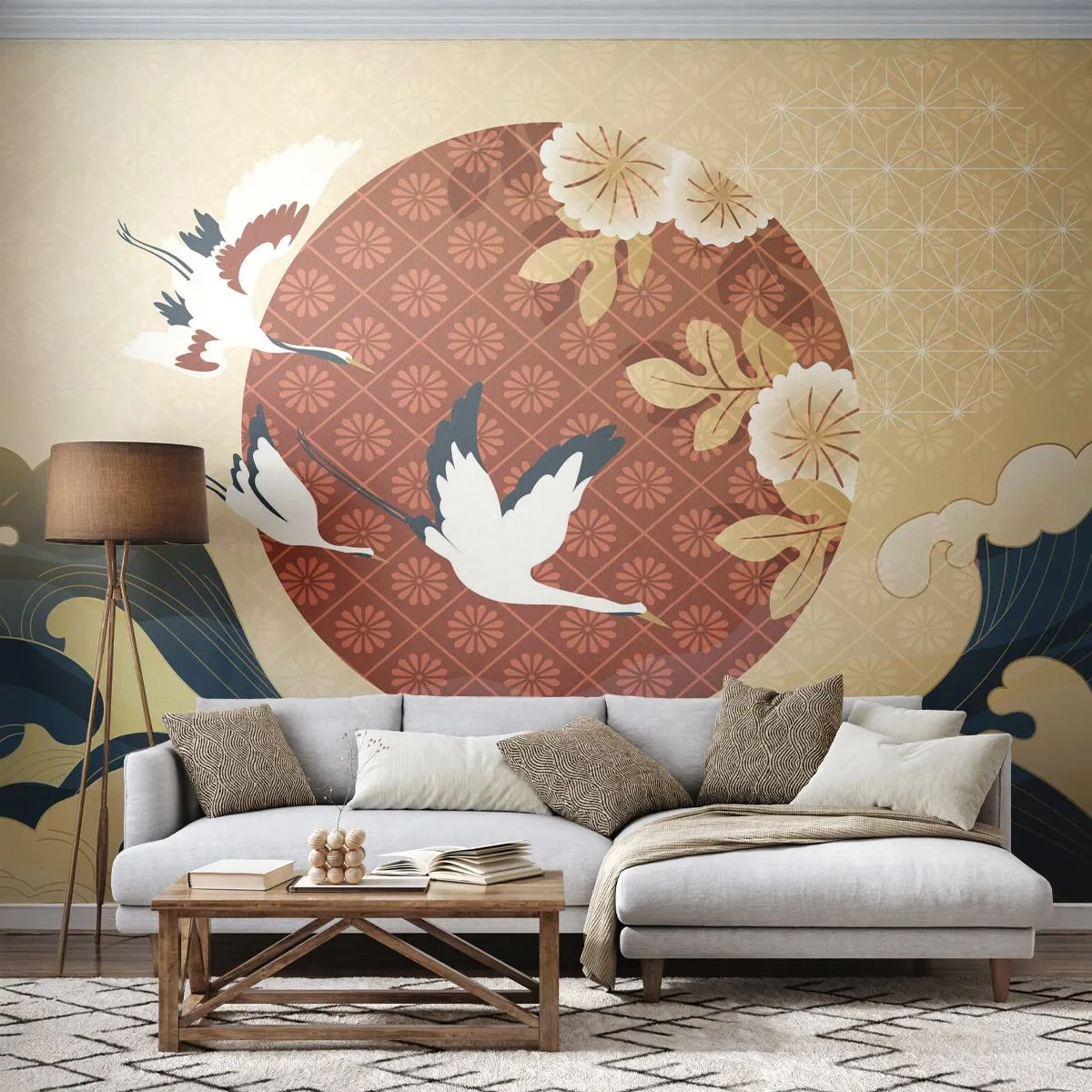 Fotótapéta Premium Canvas - Japán mese - Gém, Madár, Absztrakció - 250x175 cm