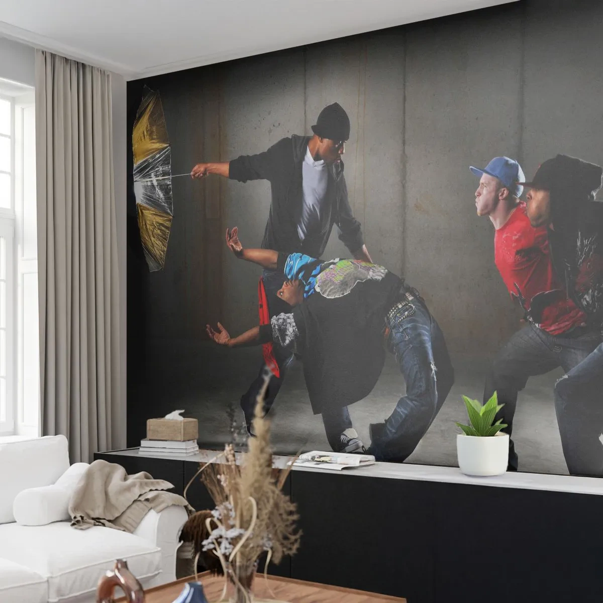 Fotótapéta Premium Sand - Tánc az utcai széllel - Tánc, Zene, Emberek - 100x70 cm