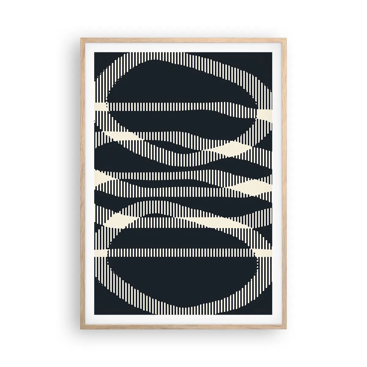 Poszter világos tölgy keretben - Sötétség megtörése kísérlete - 70x100 cm