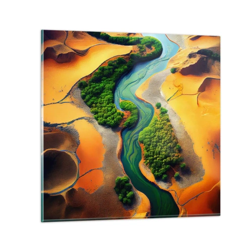 Üveg kép - Életetadó folyó - 60x60 cm