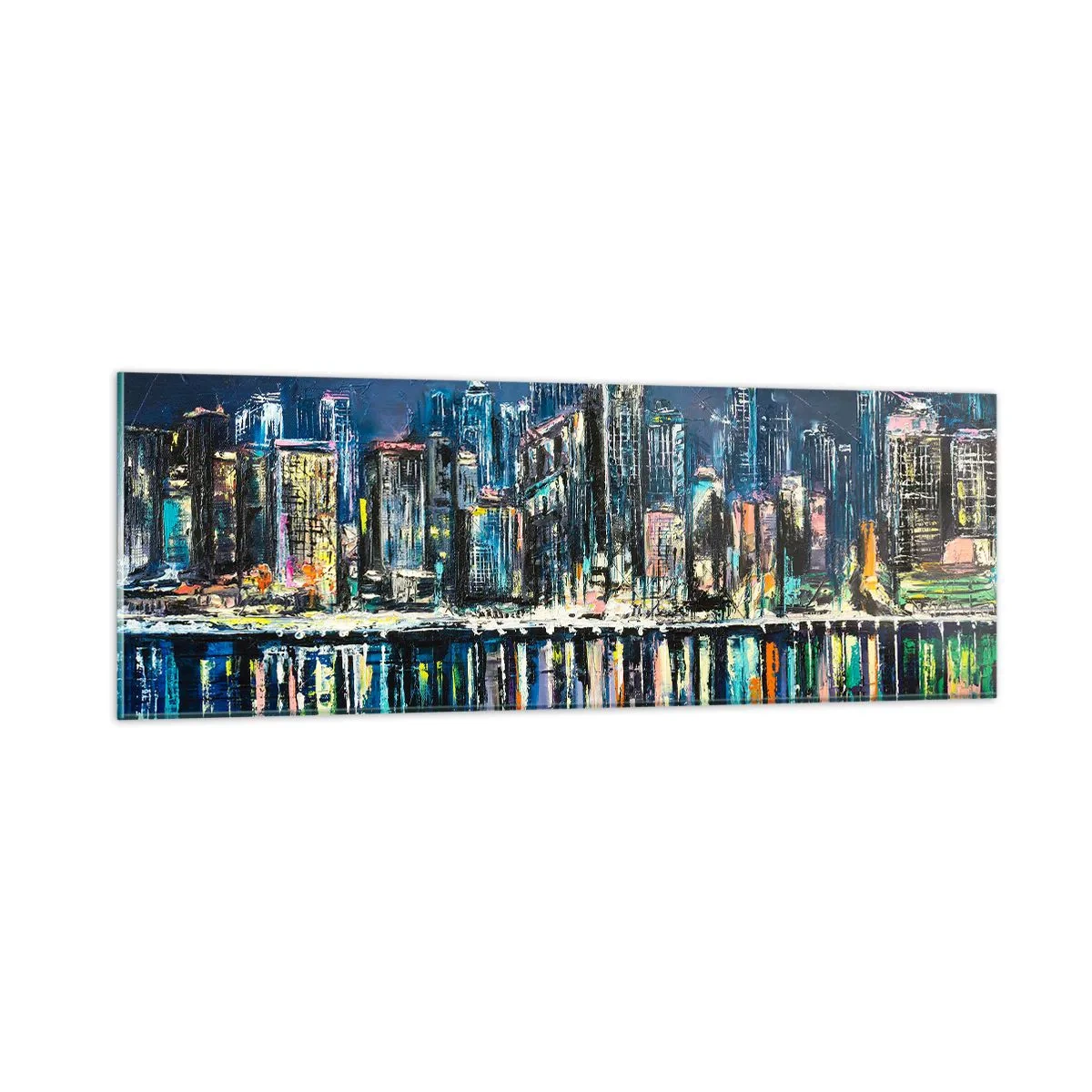 Üveg kép - Lámpák kaszkádja - 90x30 cm