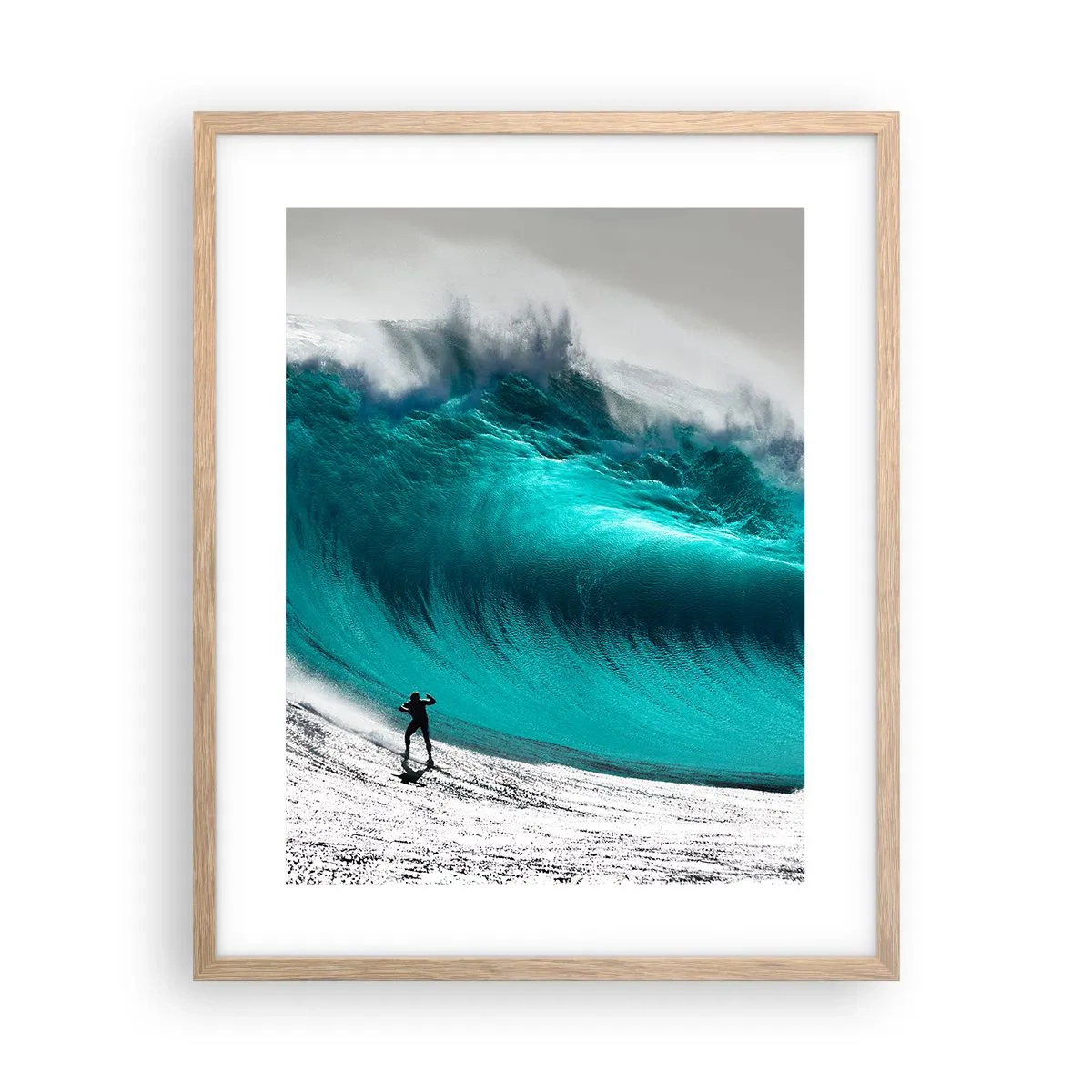 Poszter világos tölgy keretben - Kihívás elfogadva - 40x50 cm