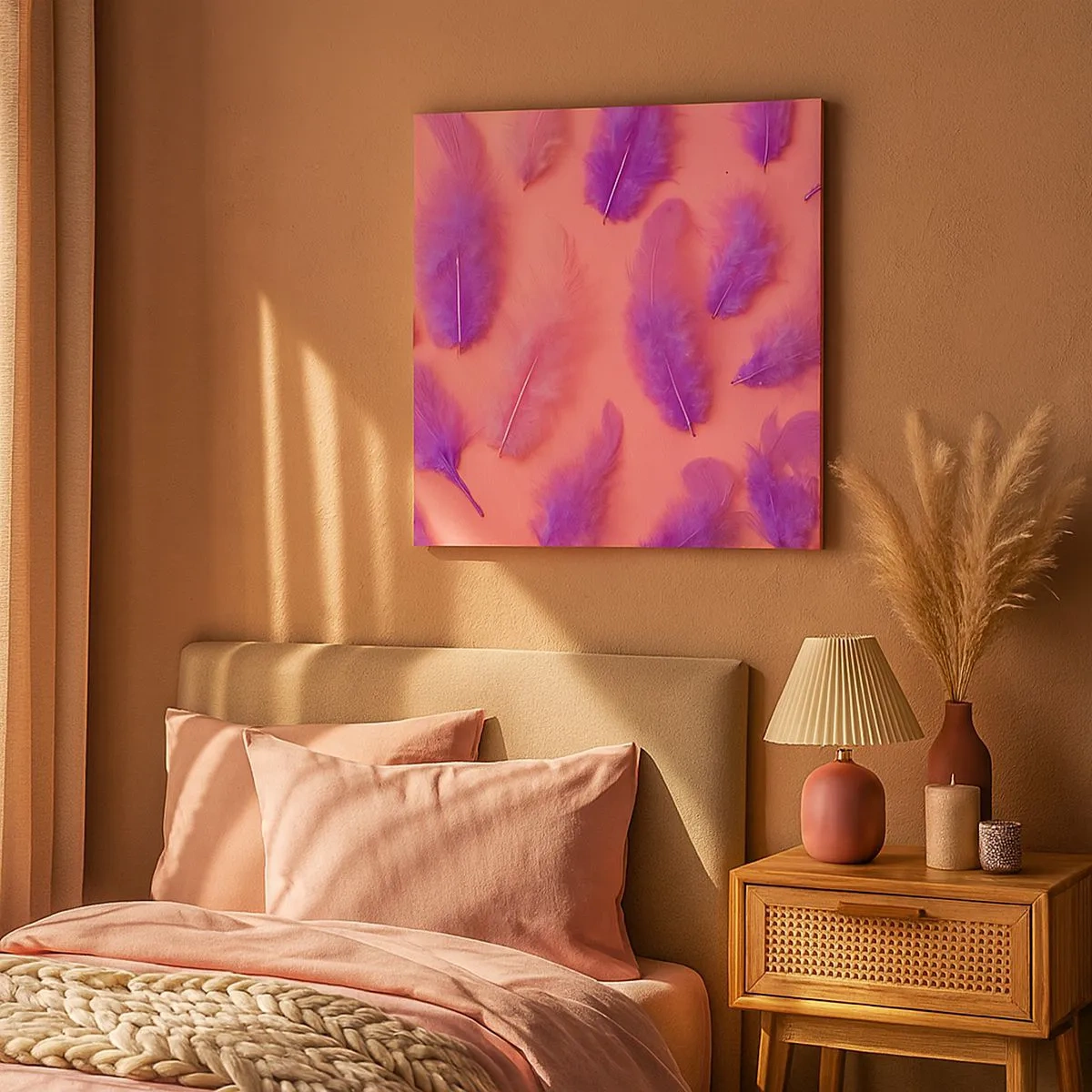 Vászonkép - A vágy lila madara - 30x30 cm