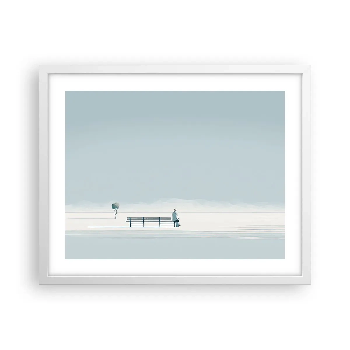 Poszter fekete keretben - Igen, én várok. - 50x40 cm