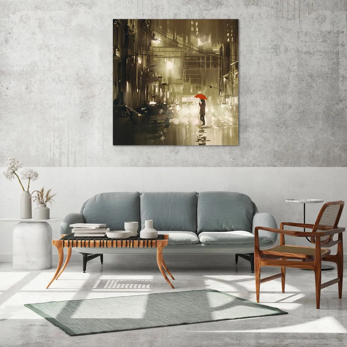 Üveg kép - Egyedül, de nem magányosan - 70x70 cm