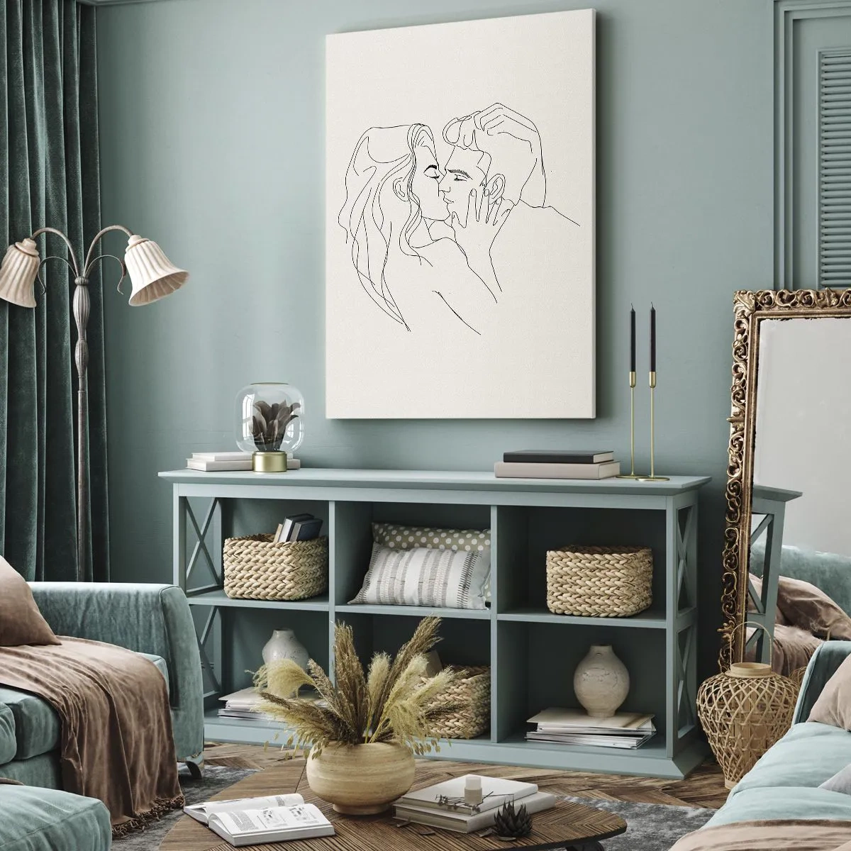 Vászonkép - Összegabalyodva az érzésben - 55x100 cm