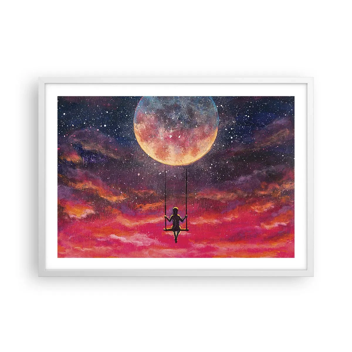 Poszter fekete keretben - Álmodozva - 70x50 cm