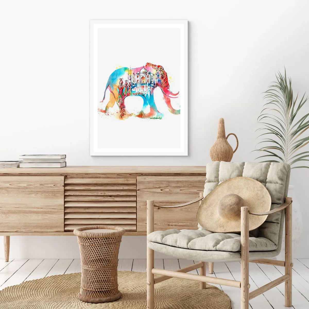 Poszter fekete keretben - India - a szerelem aurája - 70x100 cm